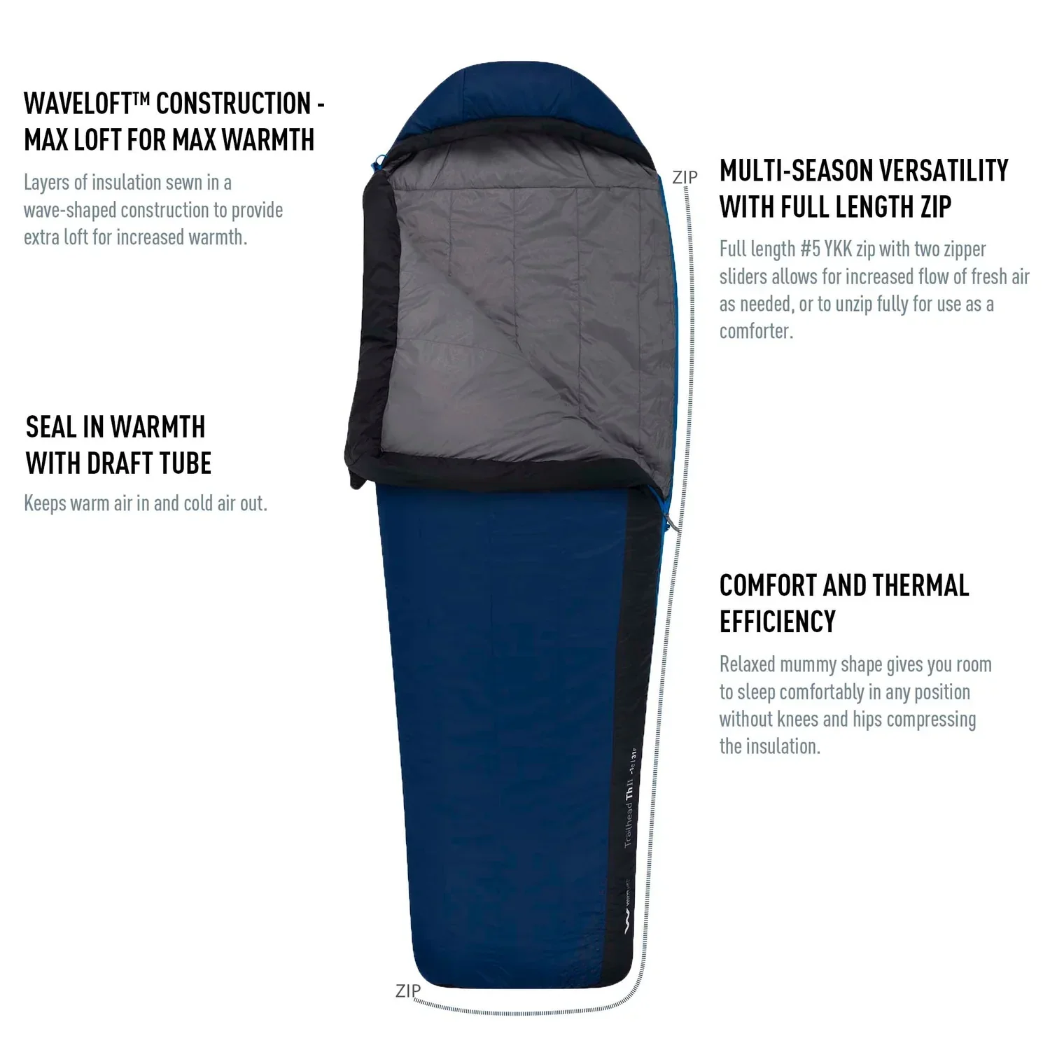 Sea to Summit Trailhead Synthetic Sleeping Bag ThIII - Clearance - Image 4