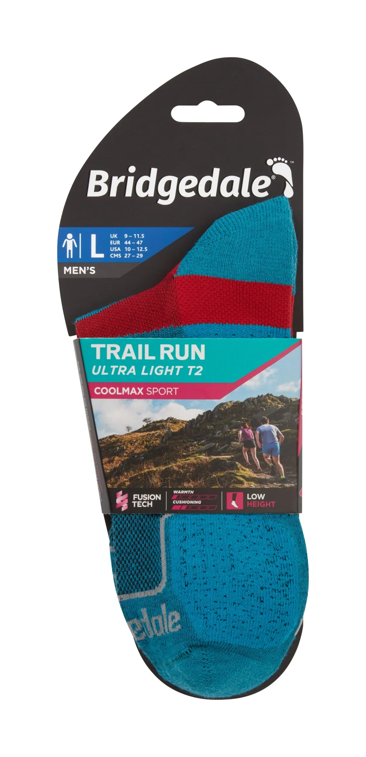 Bridgedale Trail Run Ultra Light T2 Coolmax Sport Low Men's - Image 5
